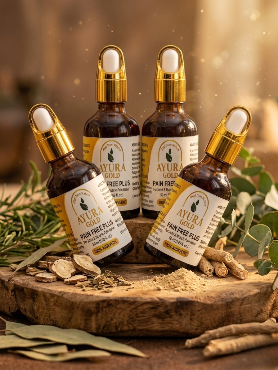 Ayura Gold Pain Free Plus Pack of 4 Bottles – Family Care Bundle